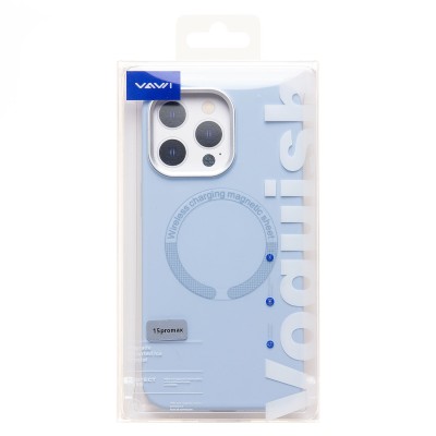 Чехол-накладка для Apple iPhone 15 Pro Max (Пурпурно-сиреневый) SM040 SafeMag