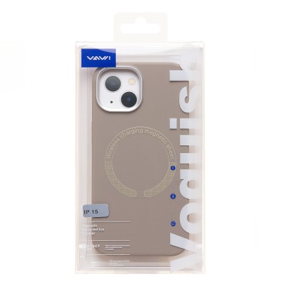 Чехол-накладка для Apple iPhone 15 (Пепельный) SM040 SafeMag