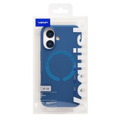Чехол-накладка для Apple iPhone 16 (Темно-синий) SM040 SafeMag Чехол-накладка для Apple iPhone 16 (Темно-синий) SM040 SafeMag