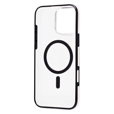Чехол-накладка для Apple iPhone 16 Pro Max (Прозрачный/Черный) SM041 SafeMag Чехол-накладка для Apple iPhone 16 Pro Max (Прозрачный/Черный) SM041 SafeMag