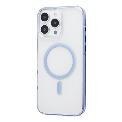 Чехол-накладка для Apple iPhone 16 Pro Max (Прозрачный/Синий) SM041 SafeMag