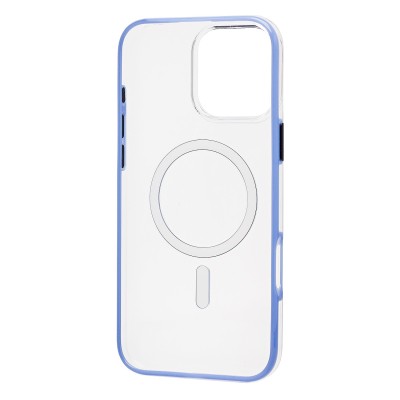 Чехол-накладка для Apple iPhone 16 Pro Max (Прозрачный/Синий) SM041 SafeMag