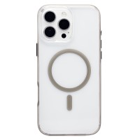Чехол-накладка для Apple iPhone 16 Pro Max (Прозрачный/Серебро) SM041 SafeMag Чехол-накладка для Apple iPhone 16 Pro Max (Прозрачный/Серебро) SM041 SafeMag