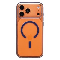 Чехол-накладка для Apple iPhone 17 Pro Max (Прозрачный/Синий) SM041 SafeMag