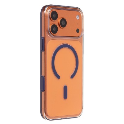 Чехол-накладка для Apple iPhone 17 Pro Max (Прозрачный/Синий) SM041 SafeMag Чехол-накладка для Apple iPhone 17 Pro Max (Прозрачный/Синий) SM041 SafeMag
