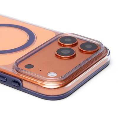 Чехол-накладка для Apple iPhone 17 Pro Max (Прозрачный/Синий) SM041 SafeMag Чехол-накладка для Apple iPhone 17 Pro Max (Прозрачный/Синий) SM041 SafeMag