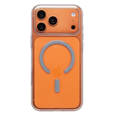 Чехол-накладка для Apple iPhone 17 Pro Max (Прозрачный/Серебро) SM041 SafeMag Чехол-накладка для Apple iPhone 17 Pro Max (Прозрачный/Серебро) SM041 SafeMag