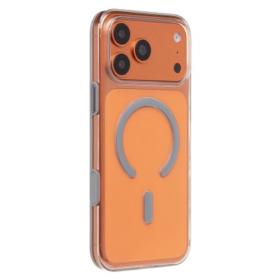 Чехол-накладка для Apple iPhone 17 Pro Max (Прозрачный/Серебро) SM041 SafeMag Чехол-накладка для Apple iPhone 17 Pro Max (Прозрачный/Серебро) SM041 SafeMag