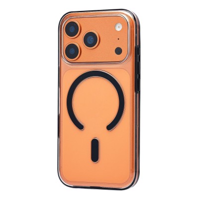 Чехол-накладка для Apple iPhone 17 Pro (Прозрачный/Черный) SM041 SafeMag