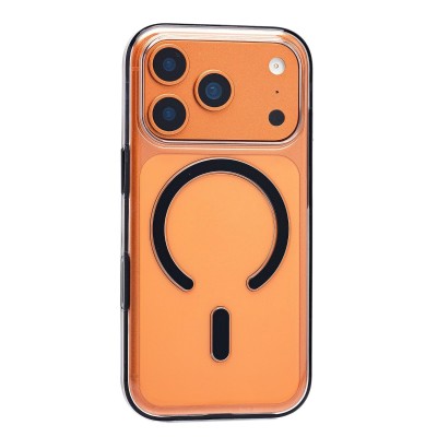 Чехол-накладка для Apple iPhone 17 Pro (Прозрачный/Черный) SM041 SafeMag