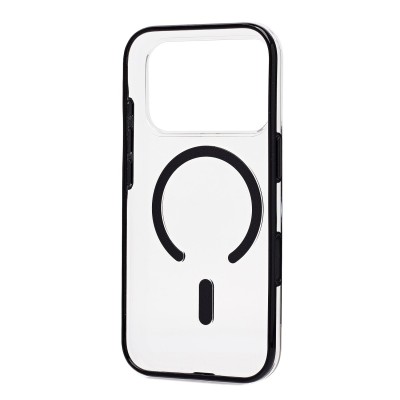Чехол-накладка для Apple iPhone 17 Pro (Прозрачный/Черный) SM041 SafeMag