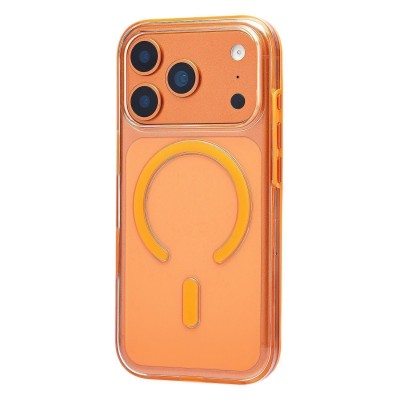Чехол-накладка для Apple iPhone 17 Pro (Прозрачный/Оранжевый) SM041 SafeMag
