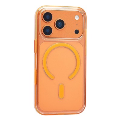 Чехол-накладка для Apple iPhone 17 Pro (Прозрачный/Оранжевый) SM041 SafeMag