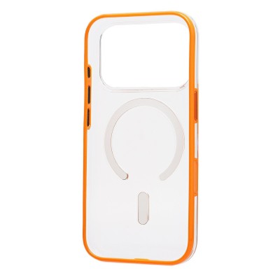 Чехол-накладка для Apple iPhone 17 Pro (Прозрачный/Оранжевый) SM041 SafeMag