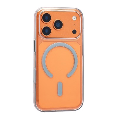 Чехол-накладка для Apple iPhone 17 Pro (Прозрачный/Серебро) SM041 SafeMag