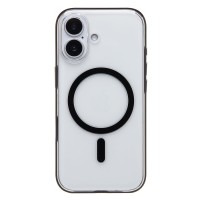 Чехол-накладка для Apple iPhone 17 (Прозрачный/Черный) SM041 SafeMag Чехол-накладка для Apple iPhone 17 (Прозрачный/Черный) SM041 SafeMag