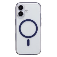 Чехол-накладка для Apple iPhone 17 (Прозрачный/Синий) SM041 SafeMag