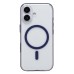 Чехол-накладка для Apple iPhone 17 (Прозрачный/Синий) SM041 SafeMag