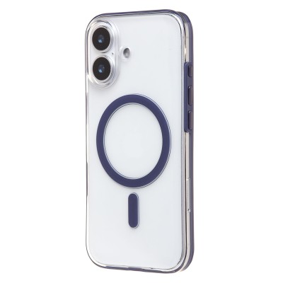 Чехол-накладка для Apple iPhone 17 (Прозрачный/Синий) SM041 SafeMag