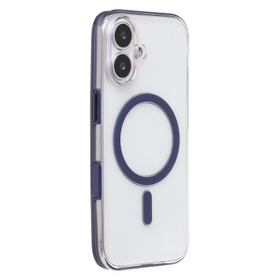 Чехол-накладка для Apple iPhone 17 (Прозрачный/Синий) SM041 SafeMag