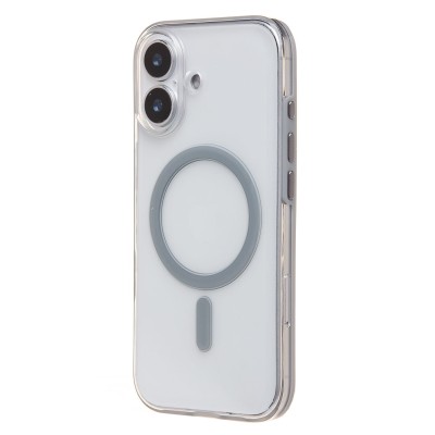 Чехол-накладка для Apple iPhone 17 (Прозрачный/Серебро) SM041 SafeMag