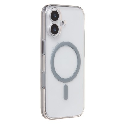Чехол-накладка для Apple iPhone 17 (Прозрачный/Серебро) SM041 SafeMag