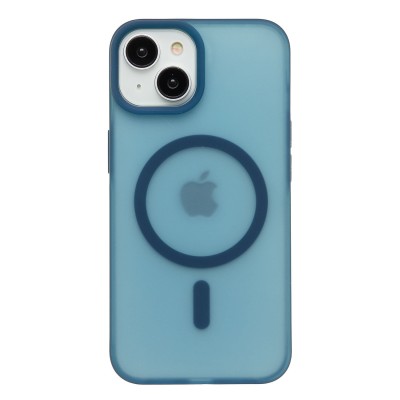 Чехол-накладка для Apple iPhone 14 (Темно-синий) SM042 SafeMag Чехол-накладка для Apple iPhone 14 (Темно-синий) SM042 SafeMag