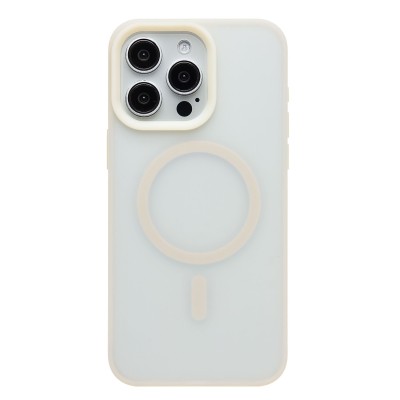 Чехол-накладка для Apple iPhone 15 Pro Max (Античный Белый) SM042 SafeMag