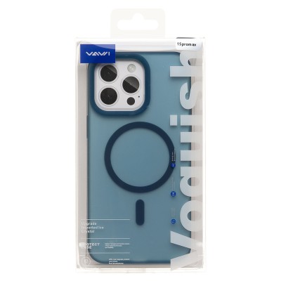 Чехол-накладка для Apple iPhone 15 Pro Max (Темно-синий) SM042 SafeMag Чехол-накладка для Apple iPhone 15 Pro Max (Темно-синий) SM042 SafeMag
