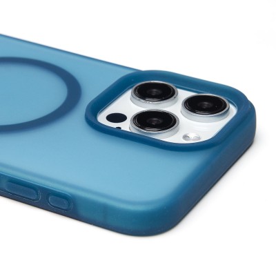 Чехол-накладка для Apple iPhone 15 Pro Max (Темно-синий) SM042 SafeMag Чехол-накладка для Apple iPhone 15 Pro Max (Темно-синий) SM042 SafeMag