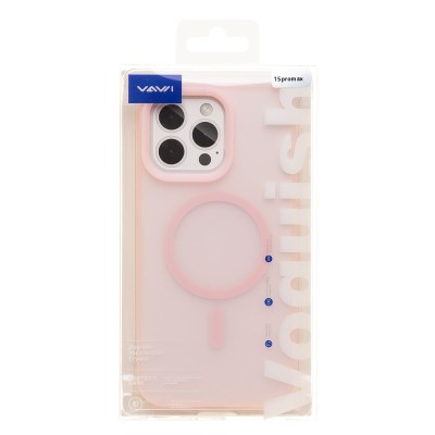 Чехол-накладка для Apple iPhone 15 Pro Max (Светло-розовый) SM042 SafeMag