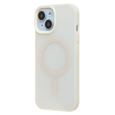 Чехол-накладка для Apple iPhone 15 (Античный Белый) SM042 SafeMag