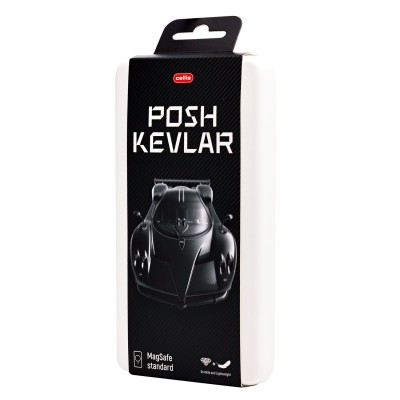 Чехол-накладка для Apple iPhone 17 Pro Max (Черный) Cellis SM009 POSH KEVLAR