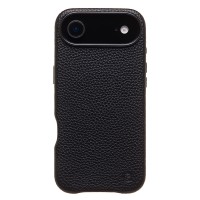 Чехол-накладка для Apple iPhone 17 Air Натуральная кожа зернистая (Черный) Cellis SM030 SafeMag