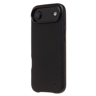 Чехол-накладка для Apple iPhone 17 Air Натуральная кожа зернистая (Черный) Cellis SM030 SafeMag