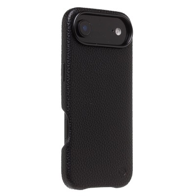 Чехол-накладка для Apple iPhone 17 Air Натуральная кожа зернистая (Черный) Cellis SM030 SafeMag