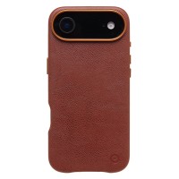 Чехол-накладка для Apple iPhone 17 Air Натуральная кожа (Коричневый) Cellis SM031 SafeMag