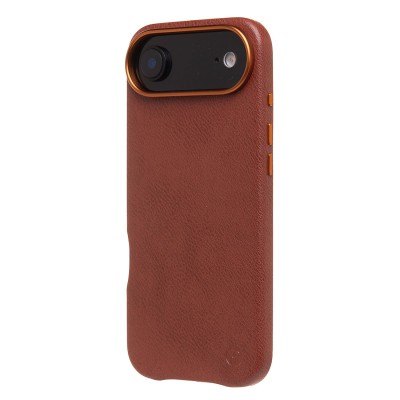 Чехол-накладка для Apple iPhone 17 Air Натуральная кожа (Коричневый) Cellis SM031 SafeMag