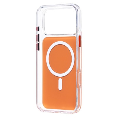 Чехол-накладка для Apple iPhone 17 Pro Max (Оранжевый/Прозрачный) SM046 SafeMag Чехол-накладка для Apple iPhone 17 Pro Max (Оранжевый/Прозрачный) SM046 SafeMag