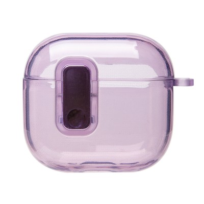 Чехол для кейса Apple AirPods (4-го поколения) (Прозрачный/Фиолетовый) SCP25