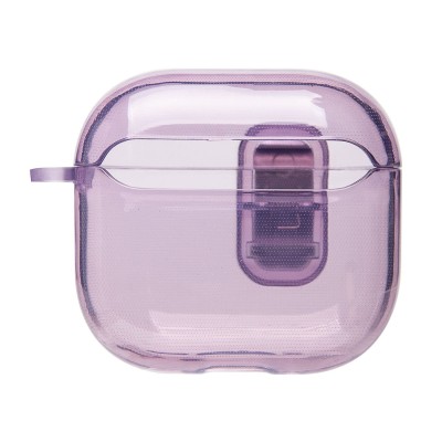 Чехол для кейса Apple AirPods (4-го поколения) (Прозрачный/Фиолетовый) SCP25 Чехол для кейса Apple AirPods (4-го поколения) (Прозрачный/Фиолетовый) SCP25