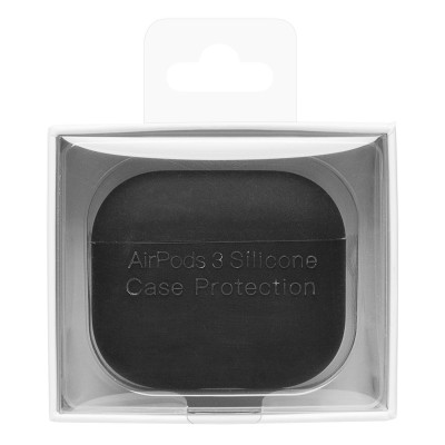 Чехол для кейса Apple AirPods (3-го поколения) (Черный) Soft touch