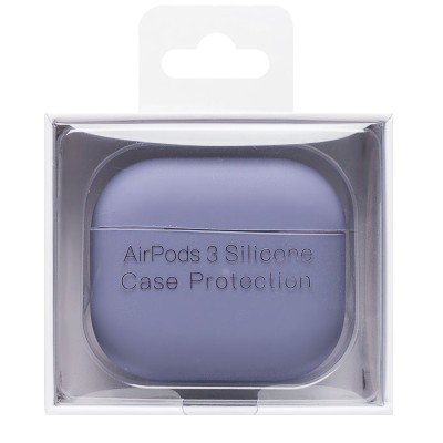 Чехол для кейса Apple AirPods (3-го поколения) (Лавандово-серый) Soft touch