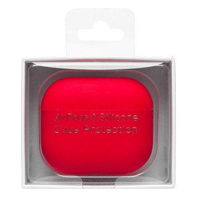 Чехол для кейса Apple AirPods (3-го поколения) (Красный) Soft touch