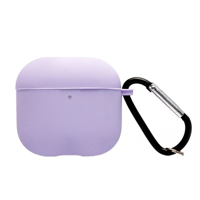 Чехол для кейса Apple AirPods (4-го поколения) (Светло-фиолетовый) Soft touch