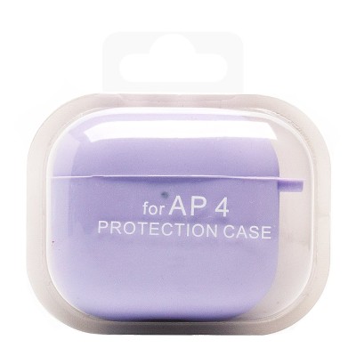 Чехол для кейса Apple AirPods (4-го поколения) (Светло-фиолетовый) Soft touch