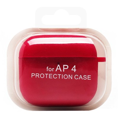 Чехол для кейса Apple AirPods (4-го поколения) (Красная роза) Soft touch