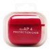 Чехол для кейса Apple AirPods (4-го поколения) (Красная роза) Soft touch