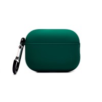 Чехол для кейса Apple AirPods Pro 3 (Темно-зеленый) Soft touch