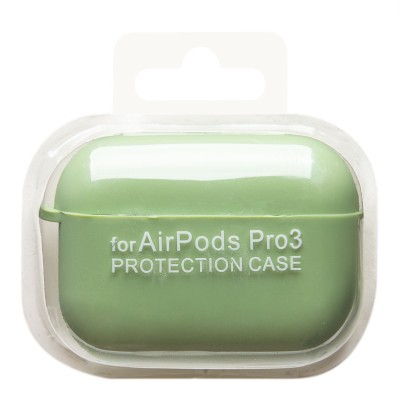 Чехол для кейса Apple AirPods Pro 3 (Светло-зеленый) Soft touch